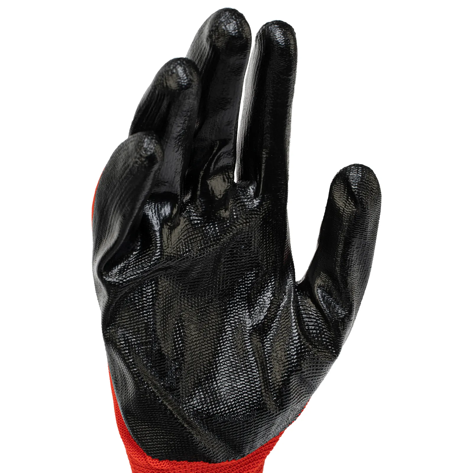Перчатки полиэфирные с чёрным нитрильным покрытием размер 9 13 класс Stels 678705