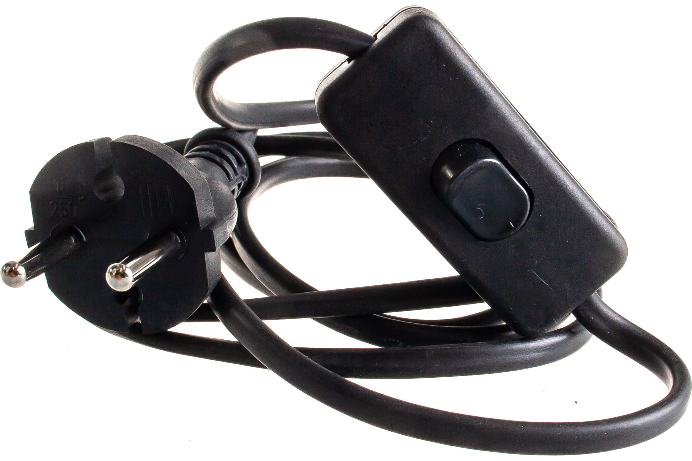 Шнур электрический соединительный для бра с выключателем 1,7м СИБРТЕХ 96017