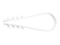 Дюбель-хомут для крепления кабеля 5-10 мм белый (нейлон), 100 шт ПРОМ (60450)