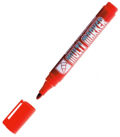 Маркер перманентный красный пулевидный 3мм Multi Marker CROWN 