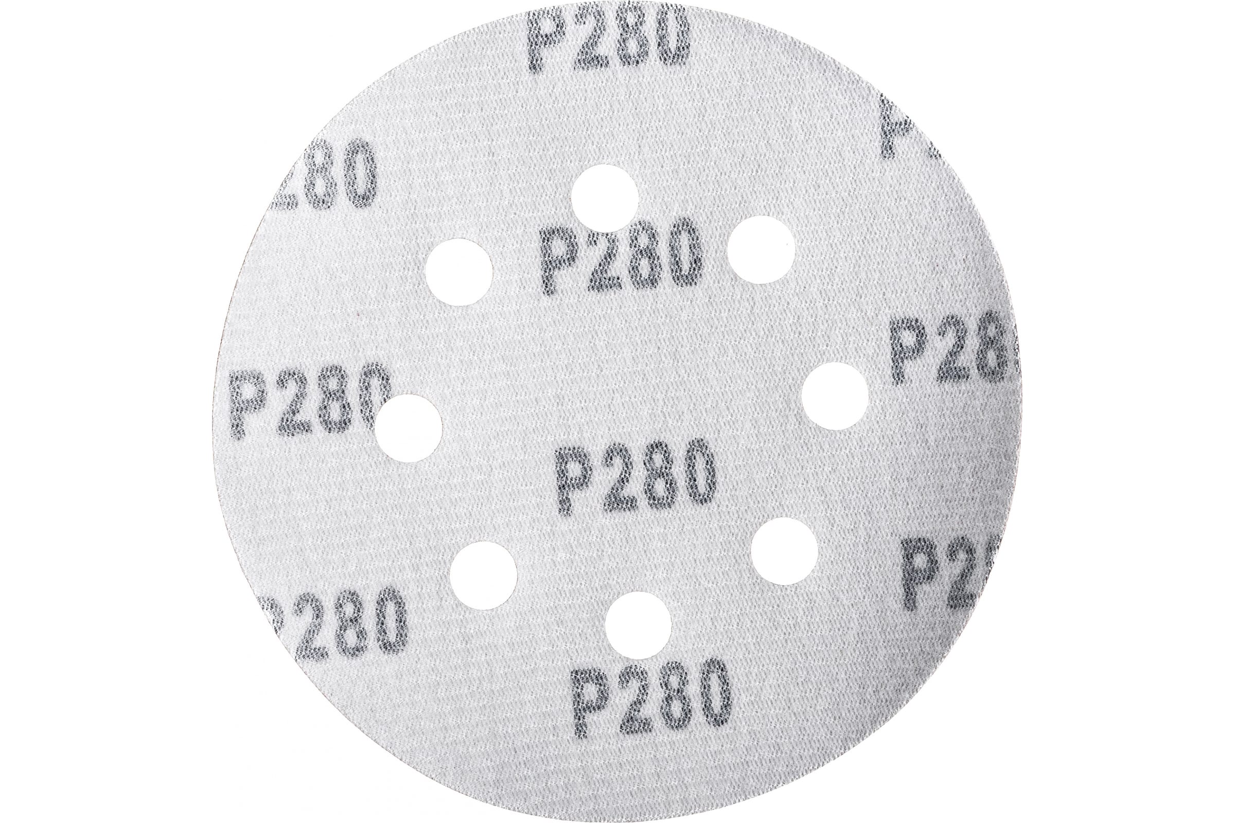 Круг абразивный на велкро основе 8 отверстий P280 125мм 5шт MATRIX 73812