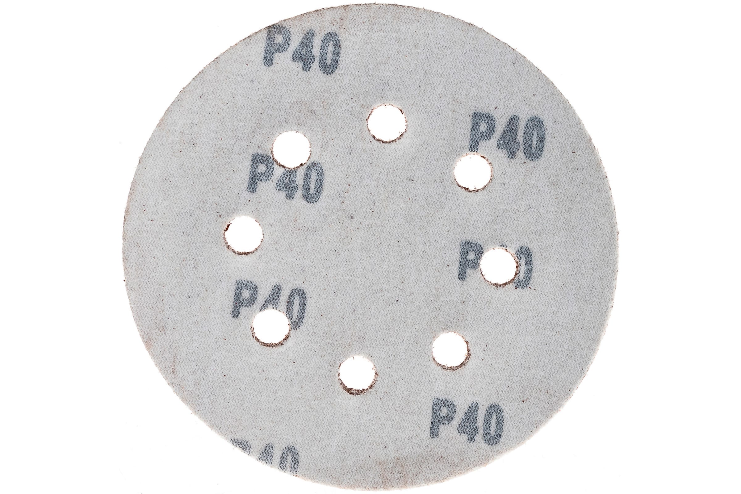 Круг абразивный на велкро основе 8 отверстий P40 125мм 5шт MATRIX 73802