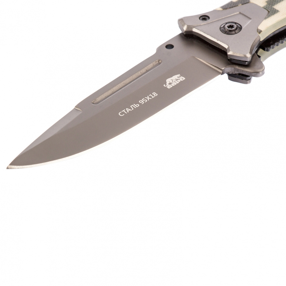 Нож туристический складной 220мм БАРС Liner Lock 79202