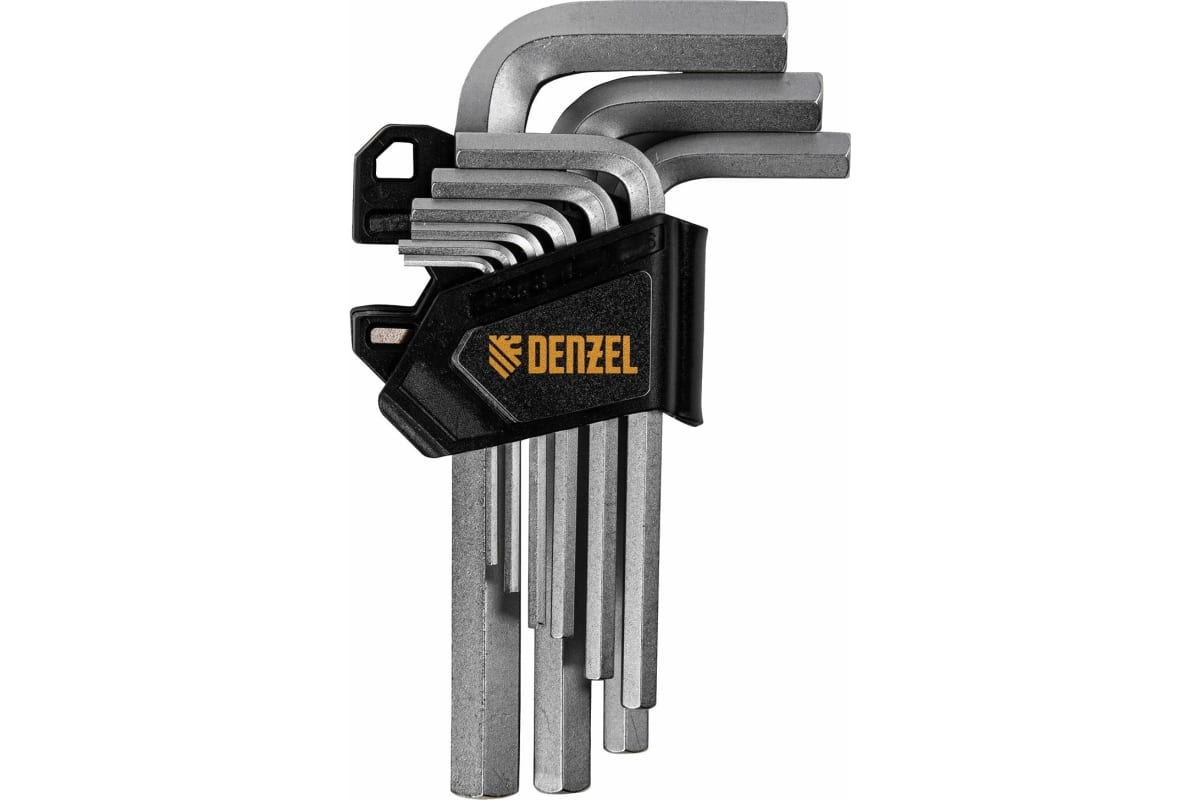 Набор ключей имбусовых 9шт 2-12мм DENZEL 12367