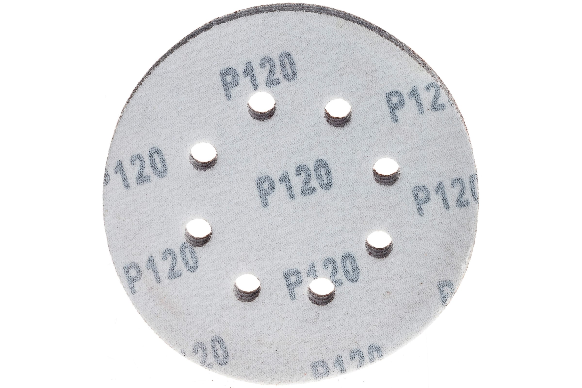 Круг абразивный на велкро основе 8 отверстий P120 125мм 5шт MATRIX 73806