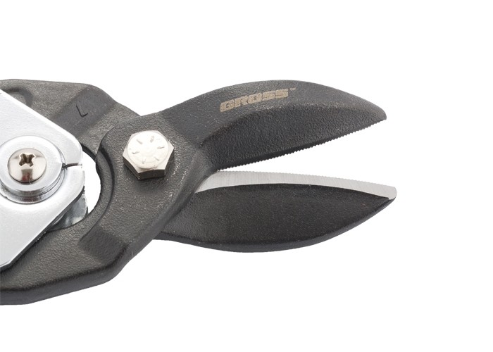 Ножницы по металлу двухрычажные с прямым резом 255мм GROSS PIRANHA 78347