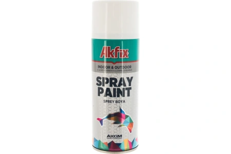 Аэрозольная акриловая краска AKFIX RAL 9003 SP9003G белая 400мл  