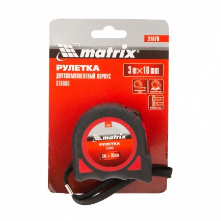 Рулетка Strong 3м*16мм MATRIX 31078