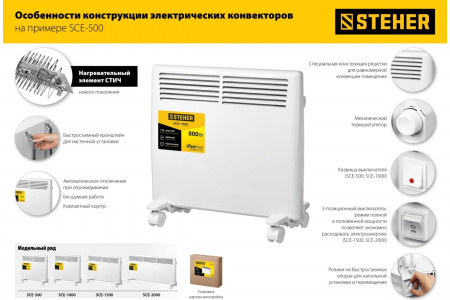 Конвектор электрический STEHER SCE-2000