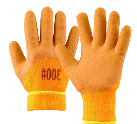 Перчатки прорезиненные оранжевые №300 (оригинал)