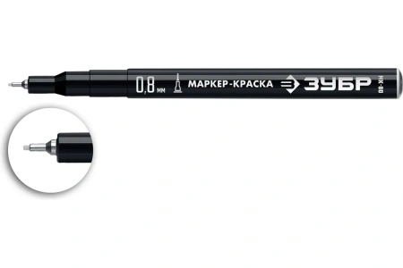 Маркер-краска черный ЗУБР МК-80 0.8мм 06324-2