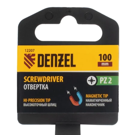 Отвертка PZ2*100мм DENZEL 12207