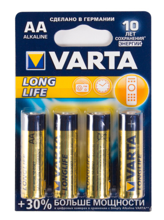Батарейка Longlife Mignon Varta 1.5V 4шт LR6/AA