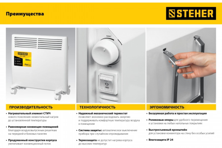 Конвектор электрический STEHER SCE-1500