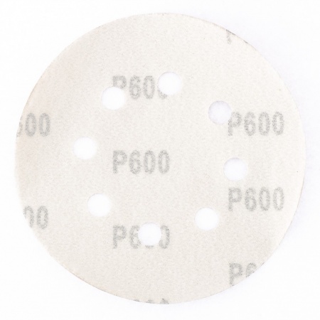 Круг абразивный на велкро основе 8 отверстий P600 125мм 5шт MATRIX 73817