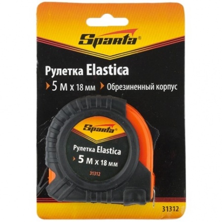 Рулетка Elastica 5м*18мм SPARTA 31312