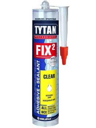 Клей бесцветный монтажный Fix² CLEAR 290мл TYTAN