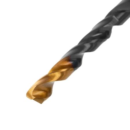 Сверла по металлу 5мм 10шт HSS-Tin DENZEL GOLDEN TIP 717213