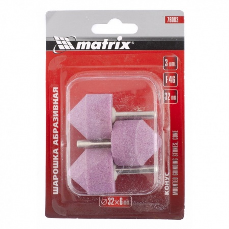 Шарошка абразивная 32*32мм F46 3шт MATRIX 76003